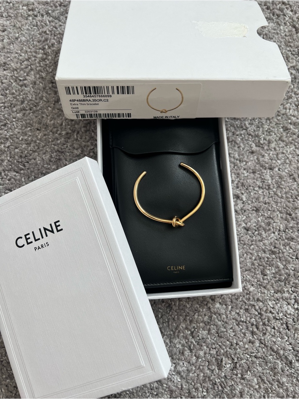 Authentic Celine Knot Extra-Thin Bracelet NWT